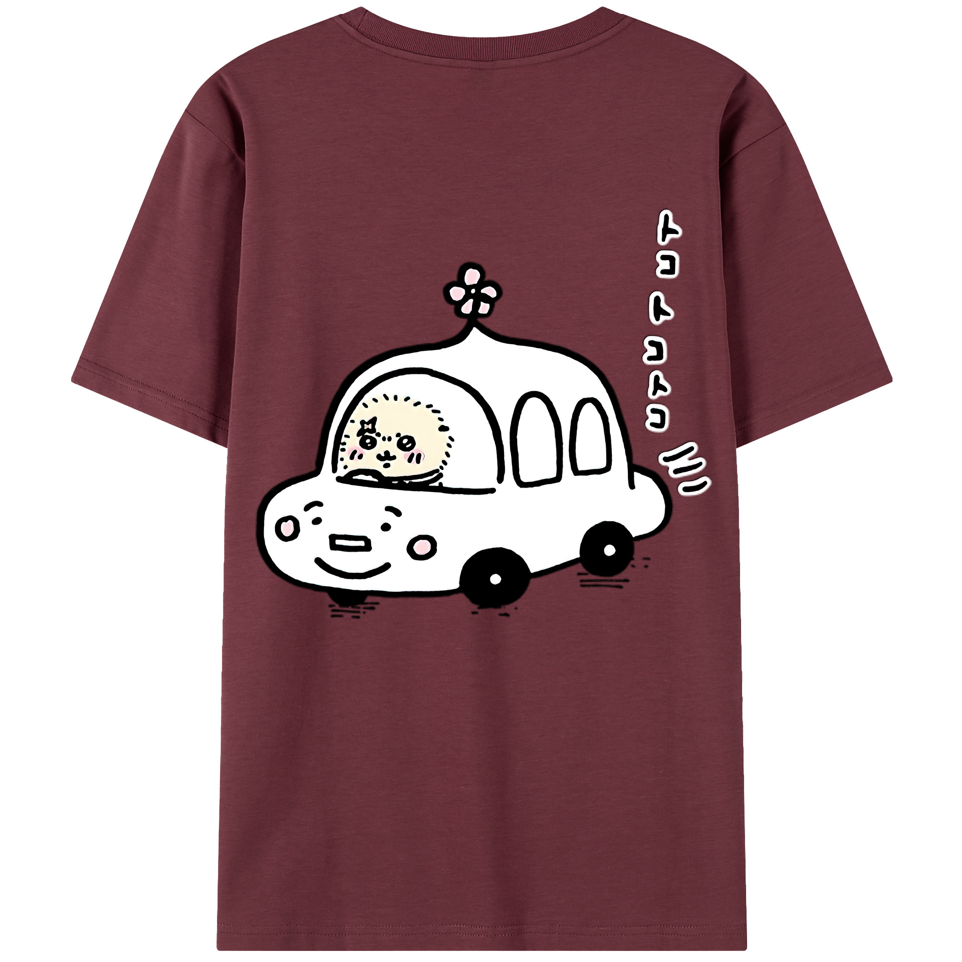 （画像用） ちいかわ ラッコ Chii-kawa Sea otter 綿100％半袖Tシャツ（背面プリント）